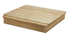 Zandbak Laag B112 x B105 x H20 cm RedWood met Deksel Tangara Groothandel voor de Kinderopvang